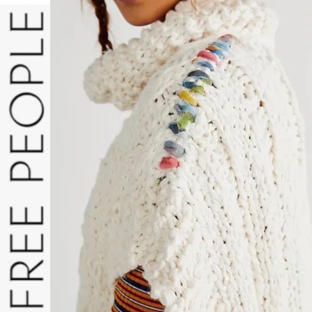 FINAL PRICE RARE FP x WeTheFree Care Sari Not Sari Organic Knit Sweater xs/s - Picture 3 of 16